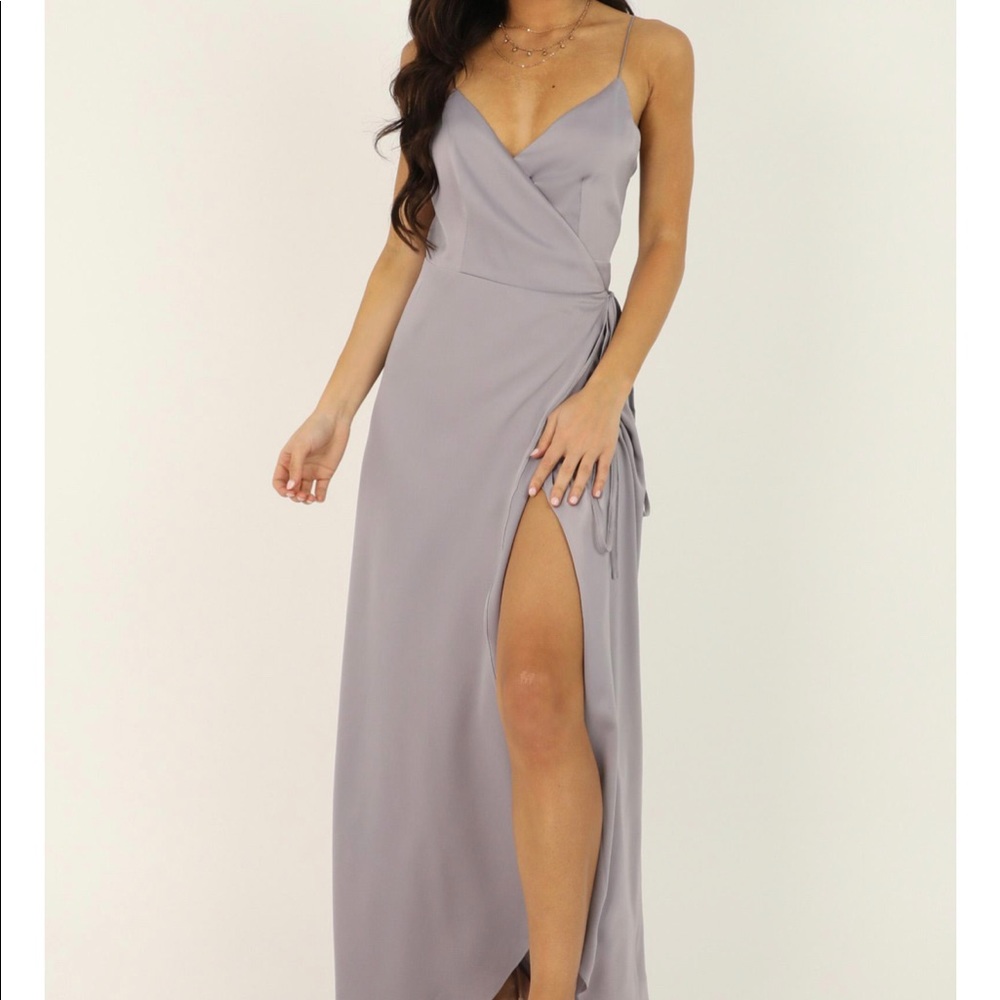 Showpo “mine would be you” dress in dove grey